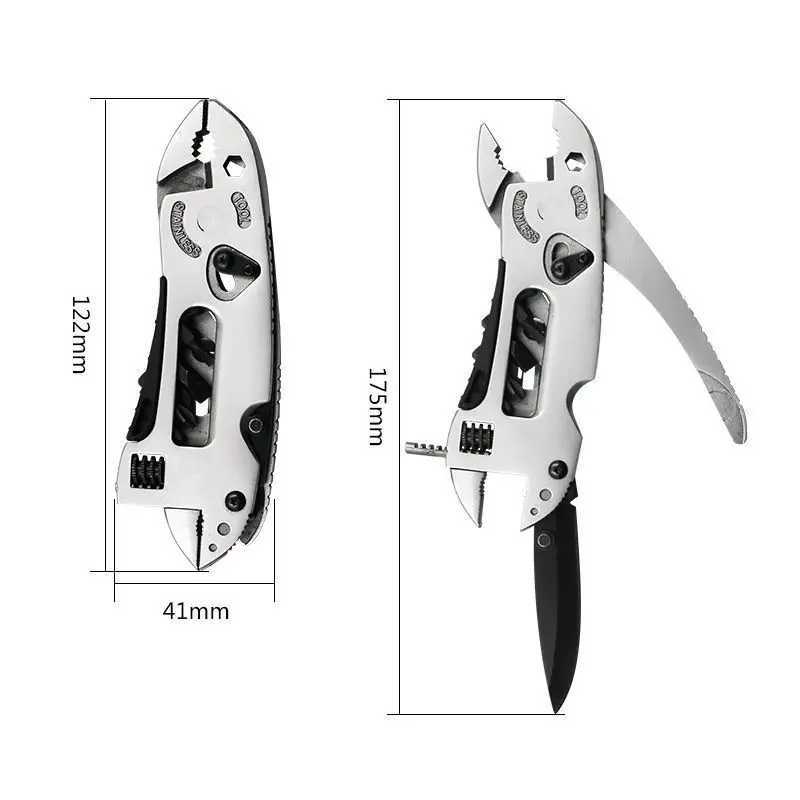 Multifunctional Portable Folding Pliers Set Knife Combination Tool Portable Edc Equipped with Outdoor Survival Wrench J251121