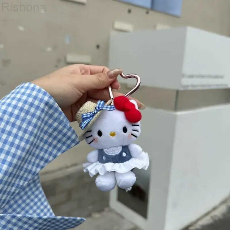 Sanrio Kawaii Hello Kitty Peripheral Pendant Doll Cute Fashion Sunglasses Kt Cat Keychain Backpack Accessories Christmas Gifts H251111