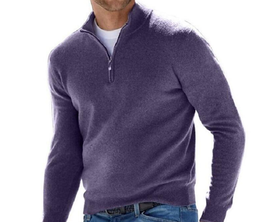 2025 Long Sleeve Cashmere Shirt Mens Base Layer Autumn Winter