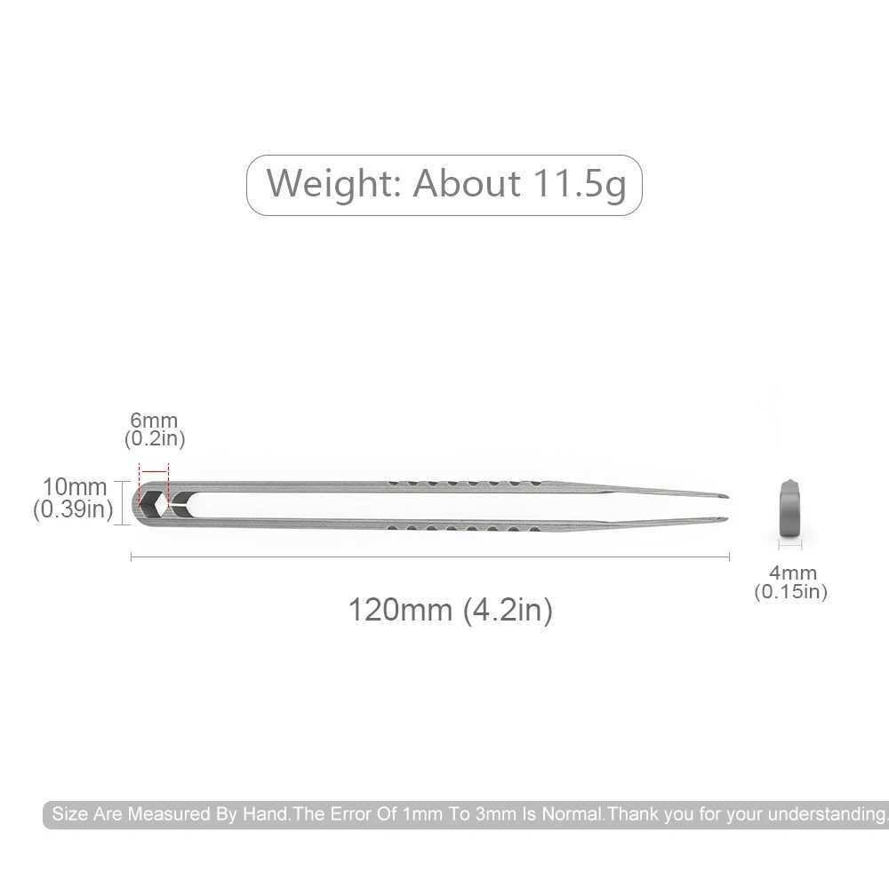 1pc Big Titanium Tweezer Titanium Alloy Clip Portable Nipper EDC Outdoor Tool J251121