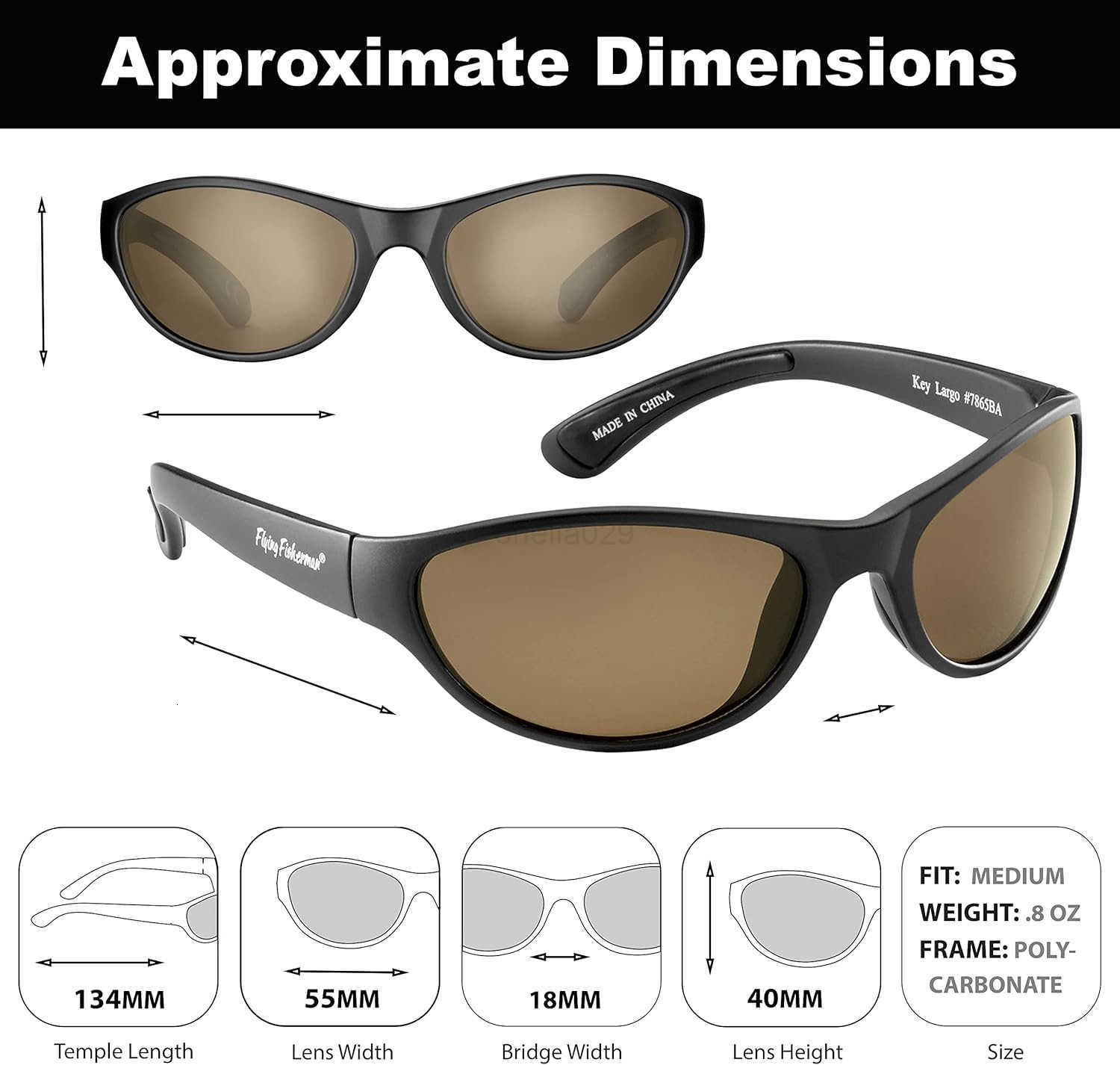 Flying Fisherman Key Largo Polarized Sunglasses with AcuTint UV Blocker for Fishing and Outdoor Sports W251008