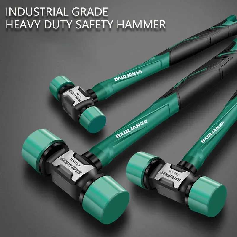 Rubber Hammer Transformable Multifunctional High Resilience Rubber Hammer Antivibration and Nonslip Professional Work Tools J251121