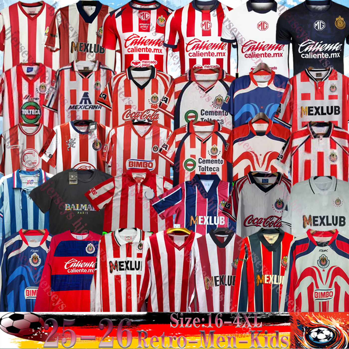 24 25 26 Chivas de Guadalajara Soccer Jerseys 86 88 95 96 97 98 99 00 06 07 17 18 Retro LIGA MX C. COWELL A.ZALDIVAR CALDERON J.MACIAS CHICHARITO A.VEGA Men kids football shirts