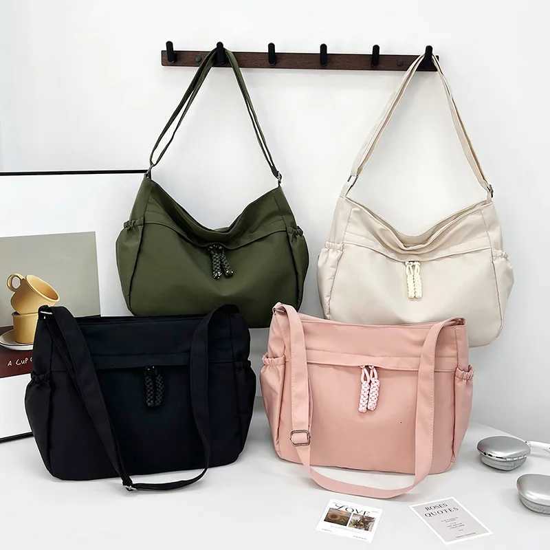 Casual Nylon Tote Crossbody Bags Solid Zipper Womens Bags 2025 Fashion New High Capacity Solid Color Single Shoulder Totes BagT251007