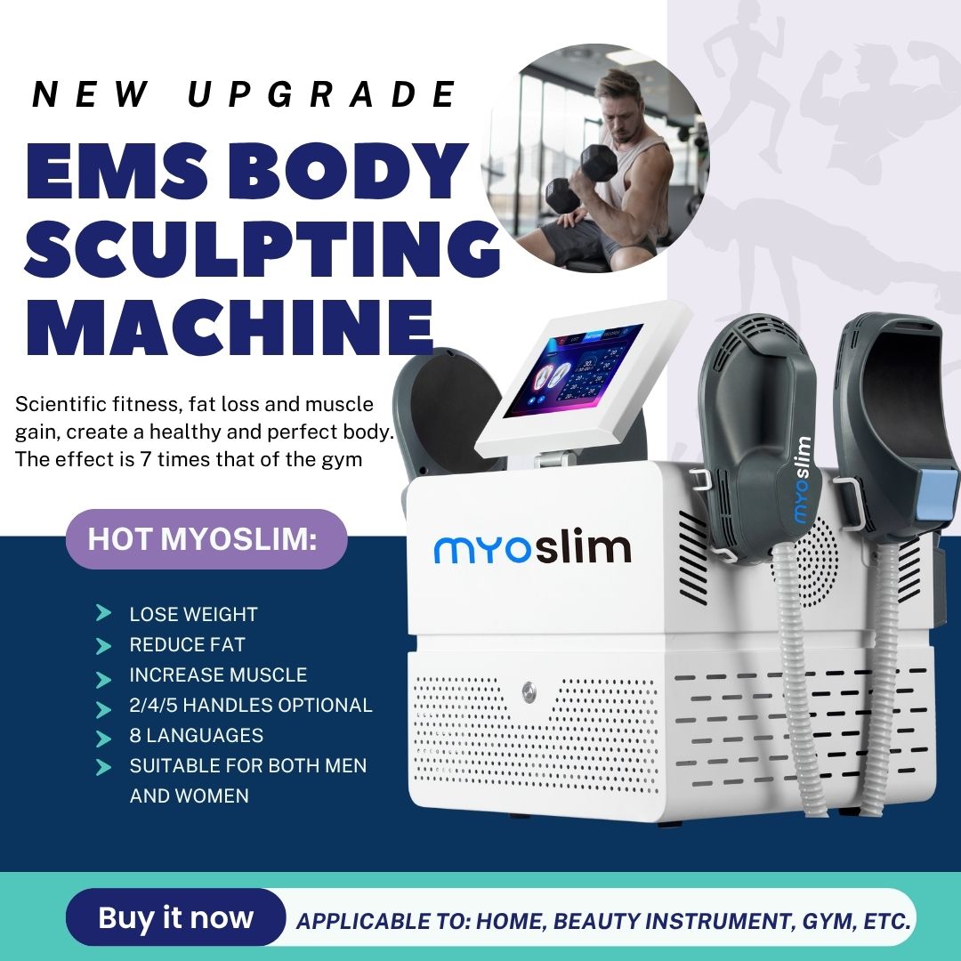EMS Body Sculpting Machine Fat Burning Muscle Building Device MYOSlim 15Tesla 6500W Body Contouring For Salon Use Weight Loss and Skin Tightening Equi