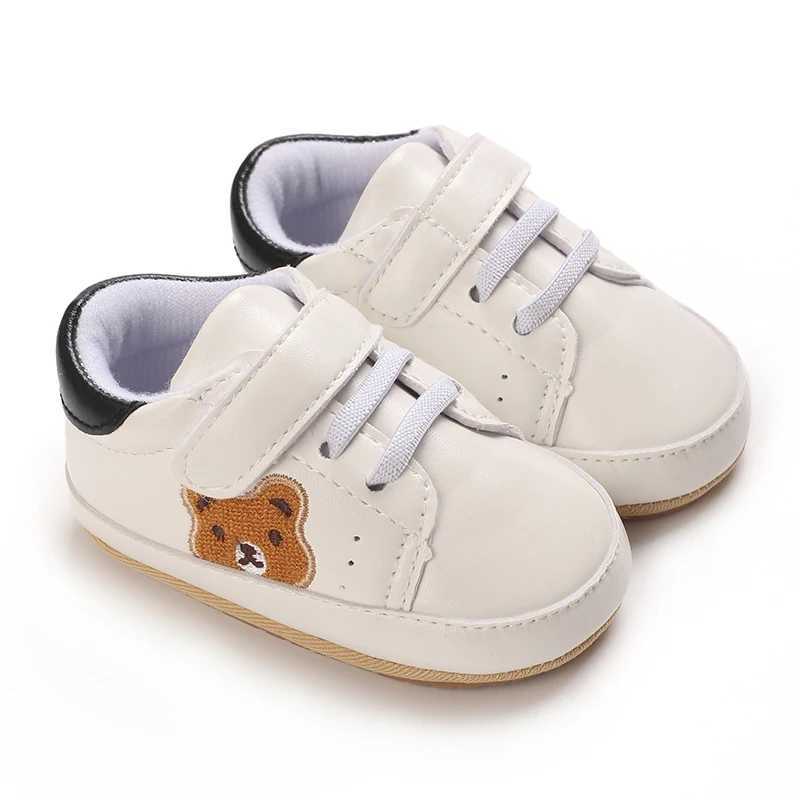 018M Baby Shoes Cute Bear Sneaker Spring and Autumn Style High Quality PU and TPR Sole Antislip 0918 Month Toddler Walking C251008