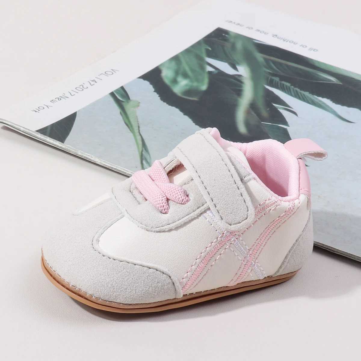 2025 New Spring Autumn Baby Girls and Boys Casual Sneakers TPR Sole Anti Slip Fashion Design PU Patchwork Infant Walking Shoes C251008