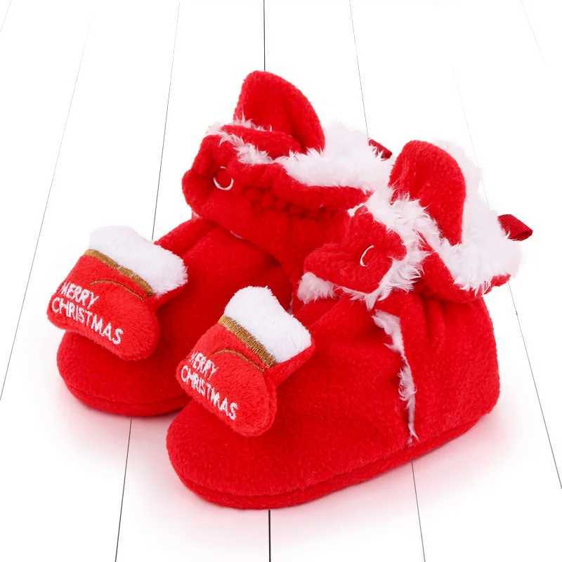 2025 New Design Autumn Winter Christmas Baby Toddler Shoes Unisex Soft Sole Cartoon Cotton Warm Cute Toddler Footwear For 018M C251008