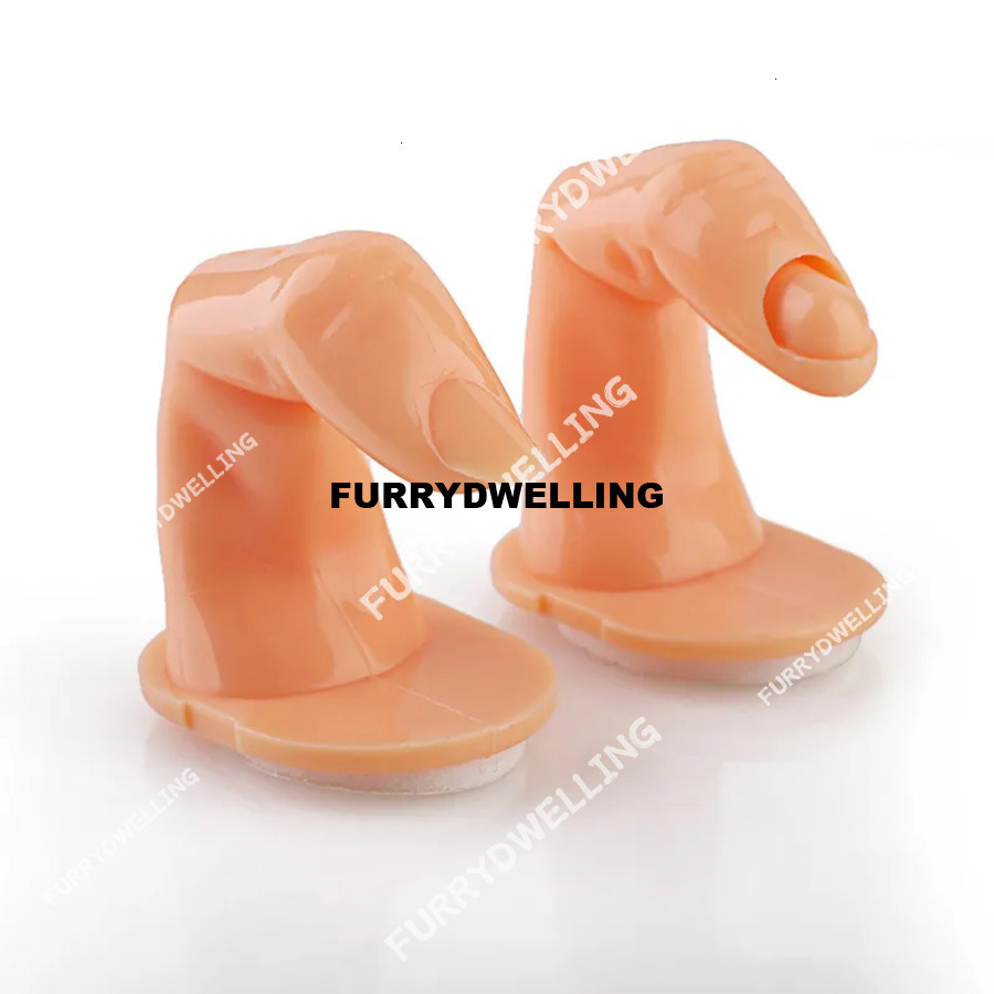 2Pcs Plastic Fake Practice Finger Acrylic Nail Tips Practise Hand Model Dwe74 Fingers Training Manicure Nagel Display Nails Tools