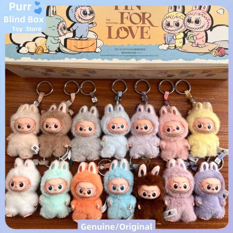 Hot Genuine The Monsters Labubu V4 Pin For Love Series Vinyl Plush Blind Box Cute Bag Pendant Gift Keychain Mystery Box Z251008