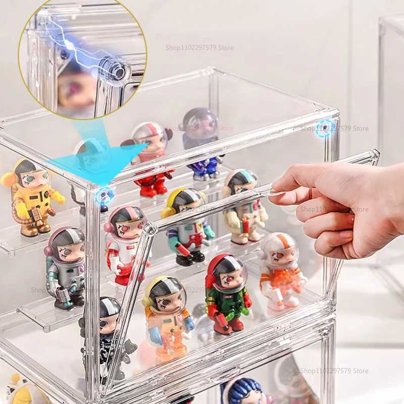 New Transparent Acrylic Doll Storage Box Model Display Stand Dustproof Toy Princess Case Jewelry Accessories Display Cabinet C251008
