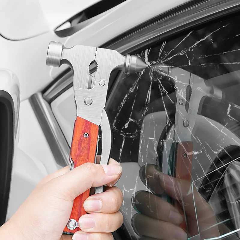 Camping Gear Multitool Car Escape Window Breaker Hammer Multifunction Hammer Outdoor Saving Hammer Survival Gear Gifts for Men J251121
