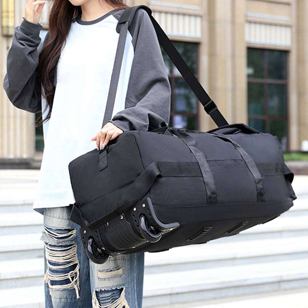 Wheeled Duffel Rolling Garment Large Portable Overnight Suitcase Backpack for Beach Business Trip Camping Storage Bag 123