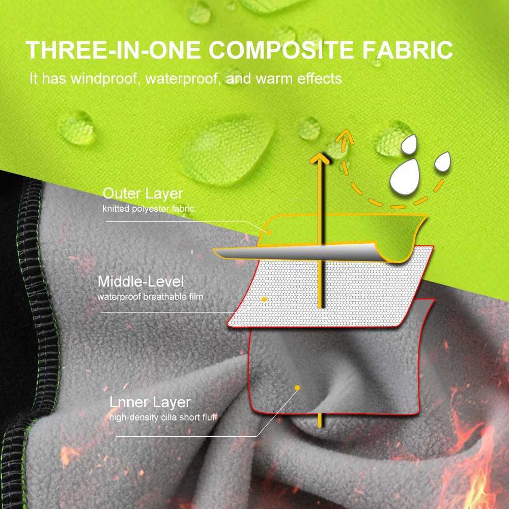 HISERWA Cycling Mens Jacket WindProof Fleece Pro Cycling Jackets Longsleeve Warm Soft Brushed Pro Breathable Bicycle Clothing J251008