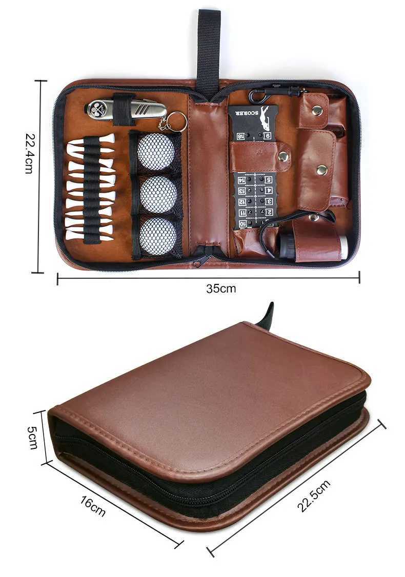Golf Large Capacity Storage Leather Bag Convenient To Carry Multifunctional Large Capacity Tool Kit Golf Accessories Bag J251008