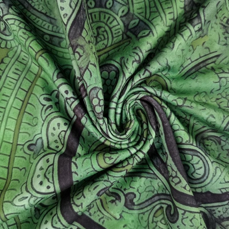 Women's Paisley Print Milk Silk Camisole Green Vacation Style Plant Pattern Sleeveless Top-CF56066