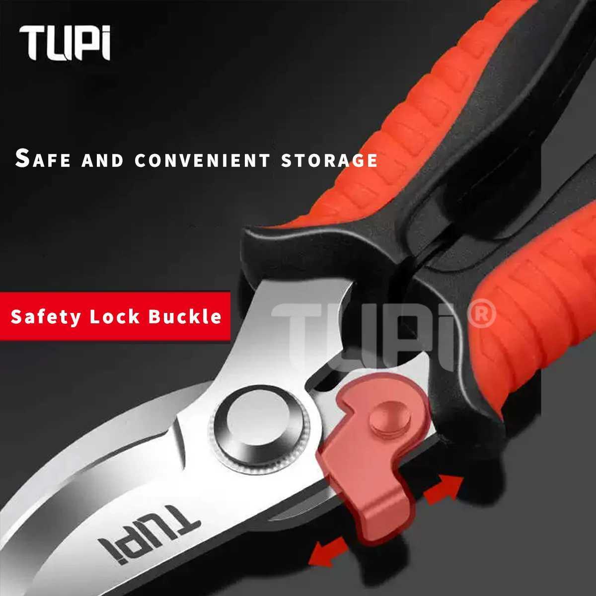 TUPI Pruner Garden Shear Professional Bypass Pruning Scissors for Tree Trimming Sharp Durable Steel with Ergonomic NonSlip Grip J251121