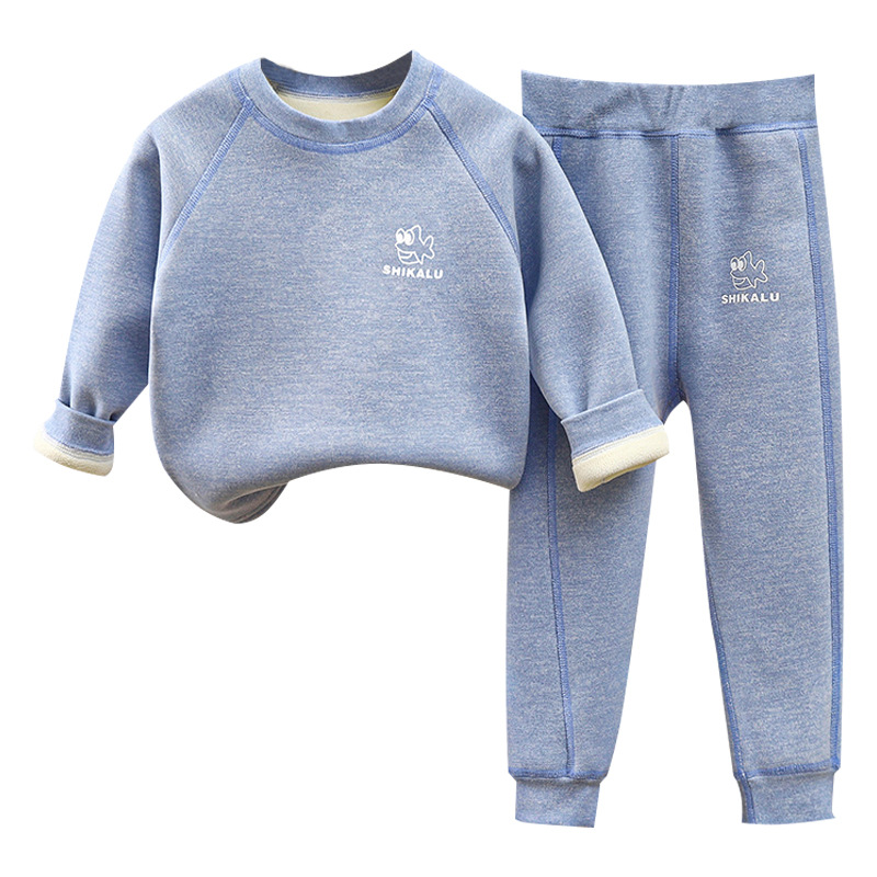 Luxury Kids Clothing 2025 Thermal Kids Set Fleece Lined & Heavy Duty Winter Wear Children's Pajamas Loungewear Free Shipping