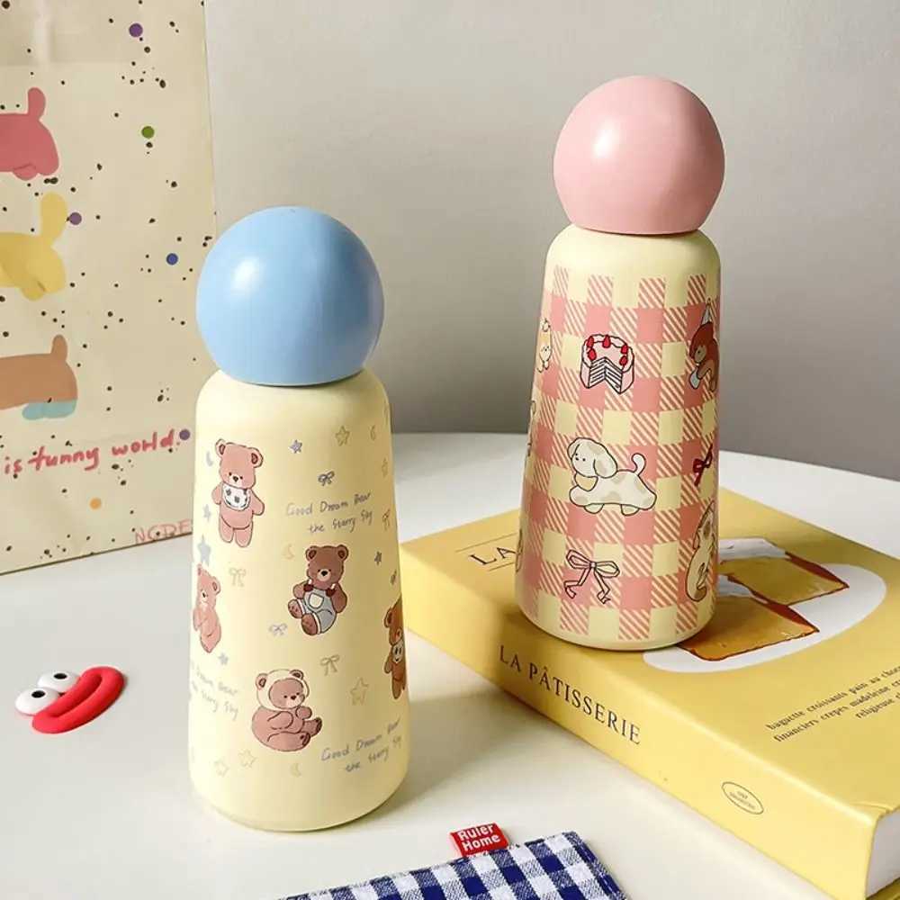 Cute 650ml Thermal Cup Cartoon Pattern Large Capacity Vacuum Cup Leakproof Stainless Steel Coffee Cup Gift C251008