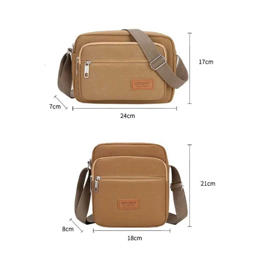 Nylon Canvas Crossbody Bag New Men Fashion Small Square Bag Ground Stall Bag Business Single Shoulder BagT251007