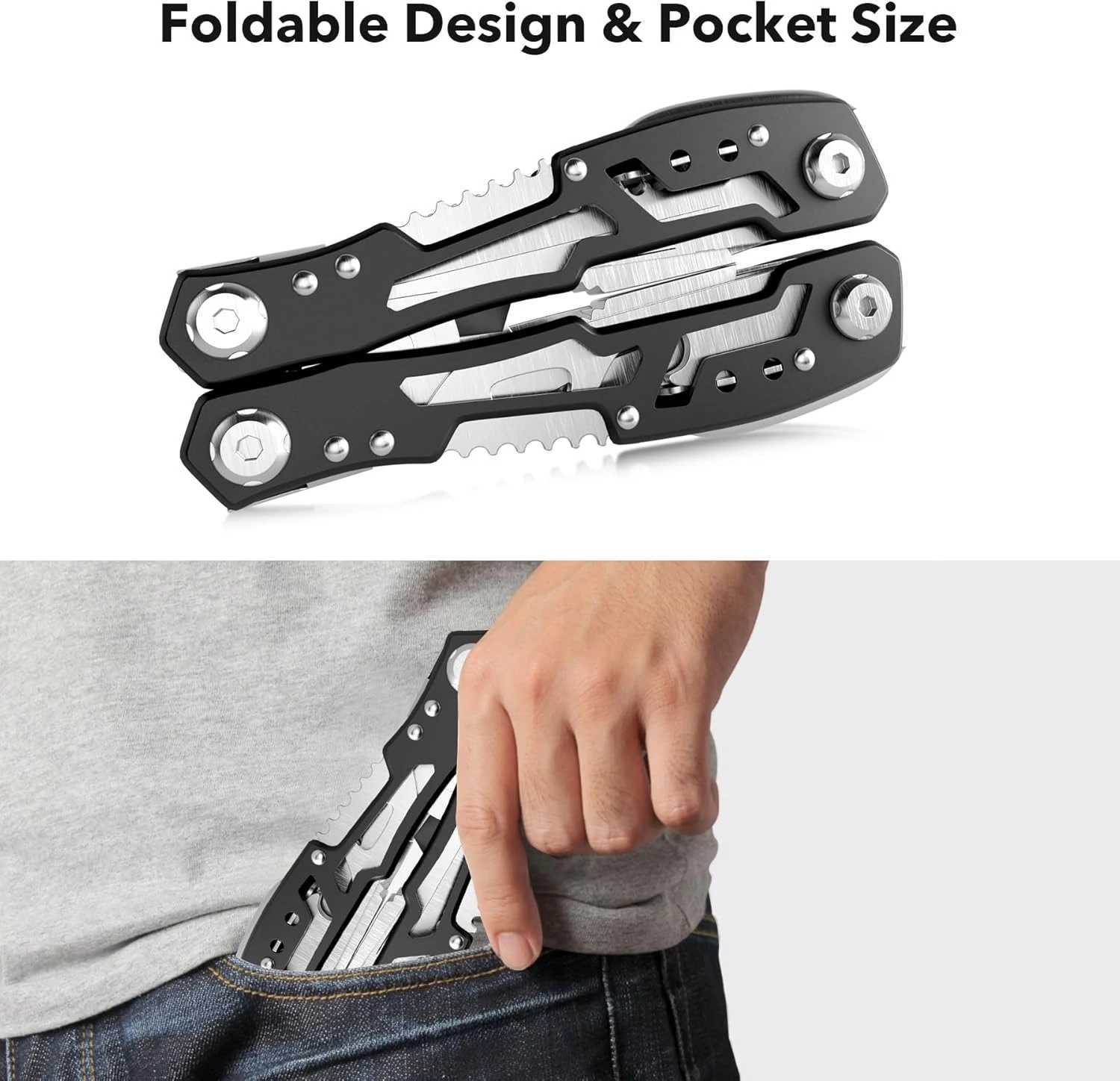 Portable Fold Outdoor 14In1 Pocket KnifeStainless Steel Folding Multifunction Tools Emergency survival Knife Pliers J251121