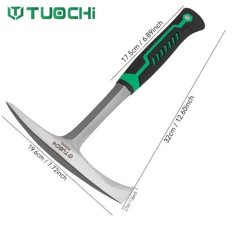 Chipping Hammer Carbon Steel Welding Hammer with Forged Steel Construction and TPR Shock Absorbing Handle J251121