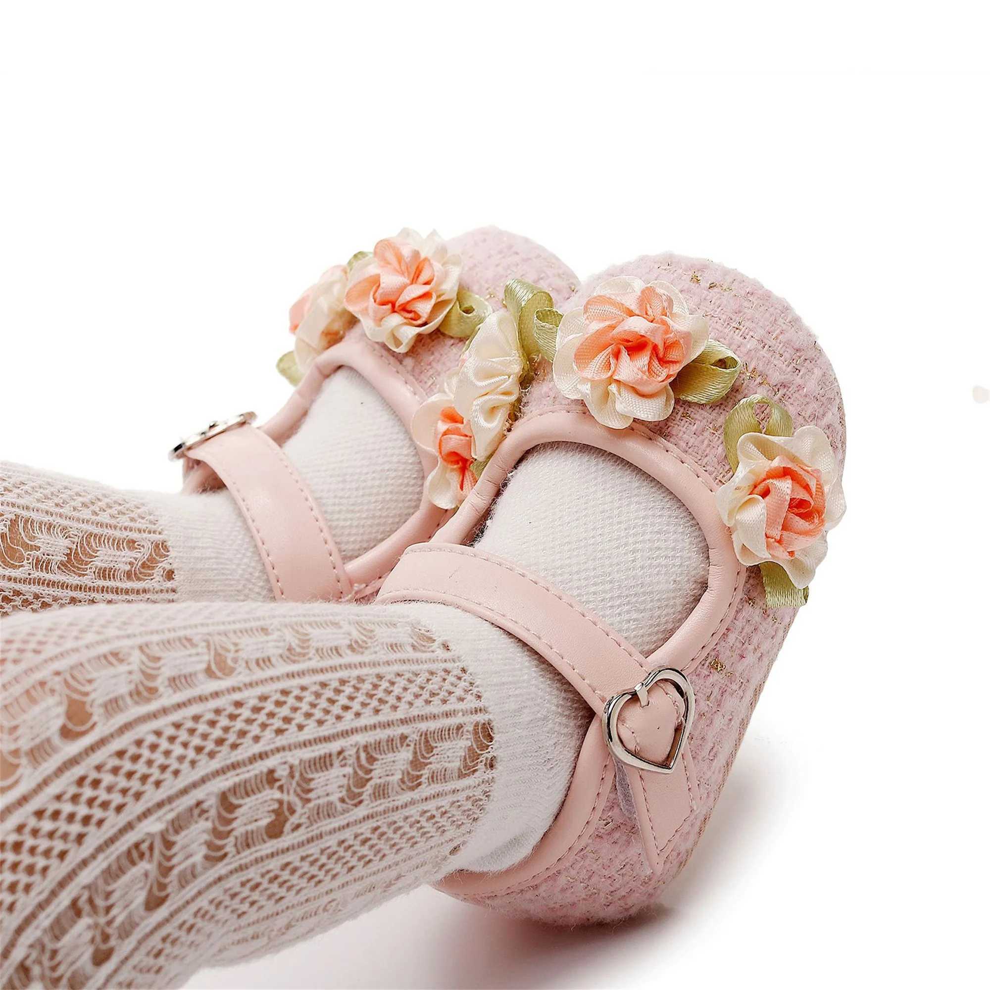 Cute Baby Girls Floral Princess Shoes with NonSlip Sole Soft First Walker Shoes for Toddlers Adorable Toddler Shoes C251008