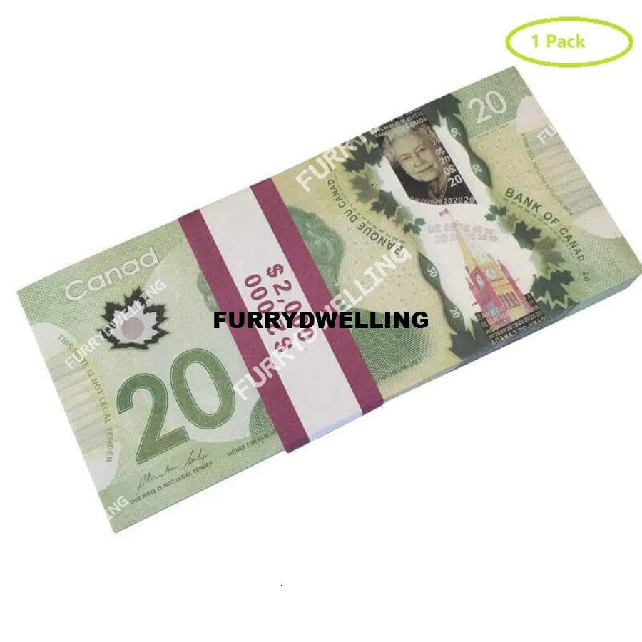 50% Size Prop Money Dwe74 Cad Canadian Dollar Canada Banknotes Fake Notes Movie Moneys For Tiktok Youtube Party Games F1e