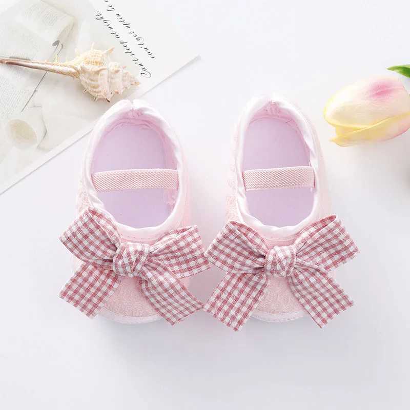 Lovely Bow Princess Baby Shoes Soft Bottom Antislip Infant Soled Newborn First Walkers Solid Toddler Cotton Shoes Prewalker C251008