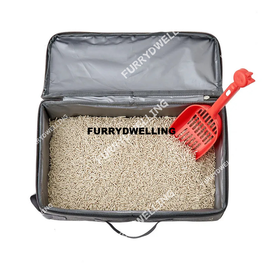 Foldable Travel Litter Box Oxford Cloth Go Out Portable Pet Dwe74 Bag Inside Mobile Cat Toilet
