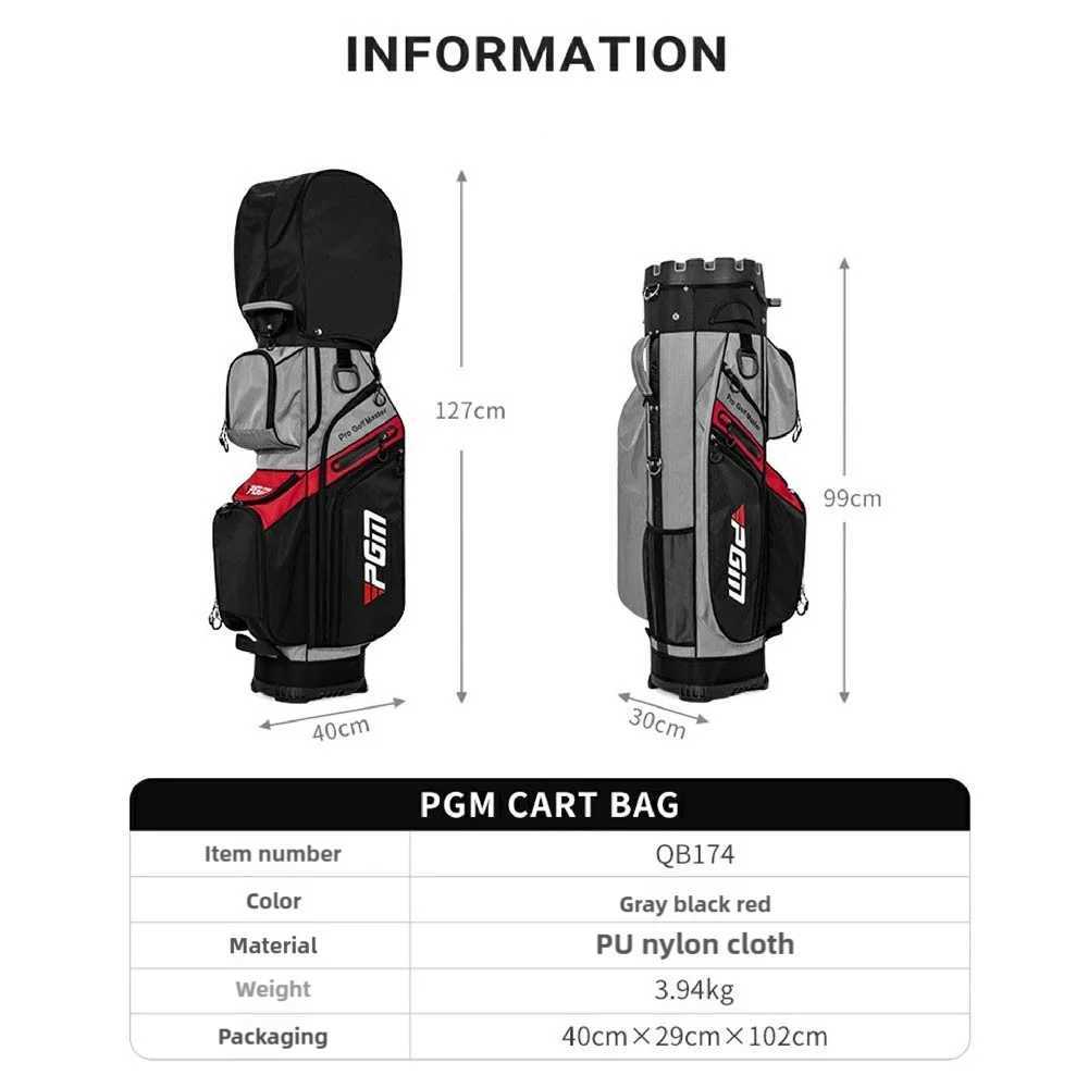 PGM Golf Clubs BagUnisex Anticollision Holder Standard Ball PackageMultiFunction Waterproof Large Capacity Travel Bags QB134 J251008