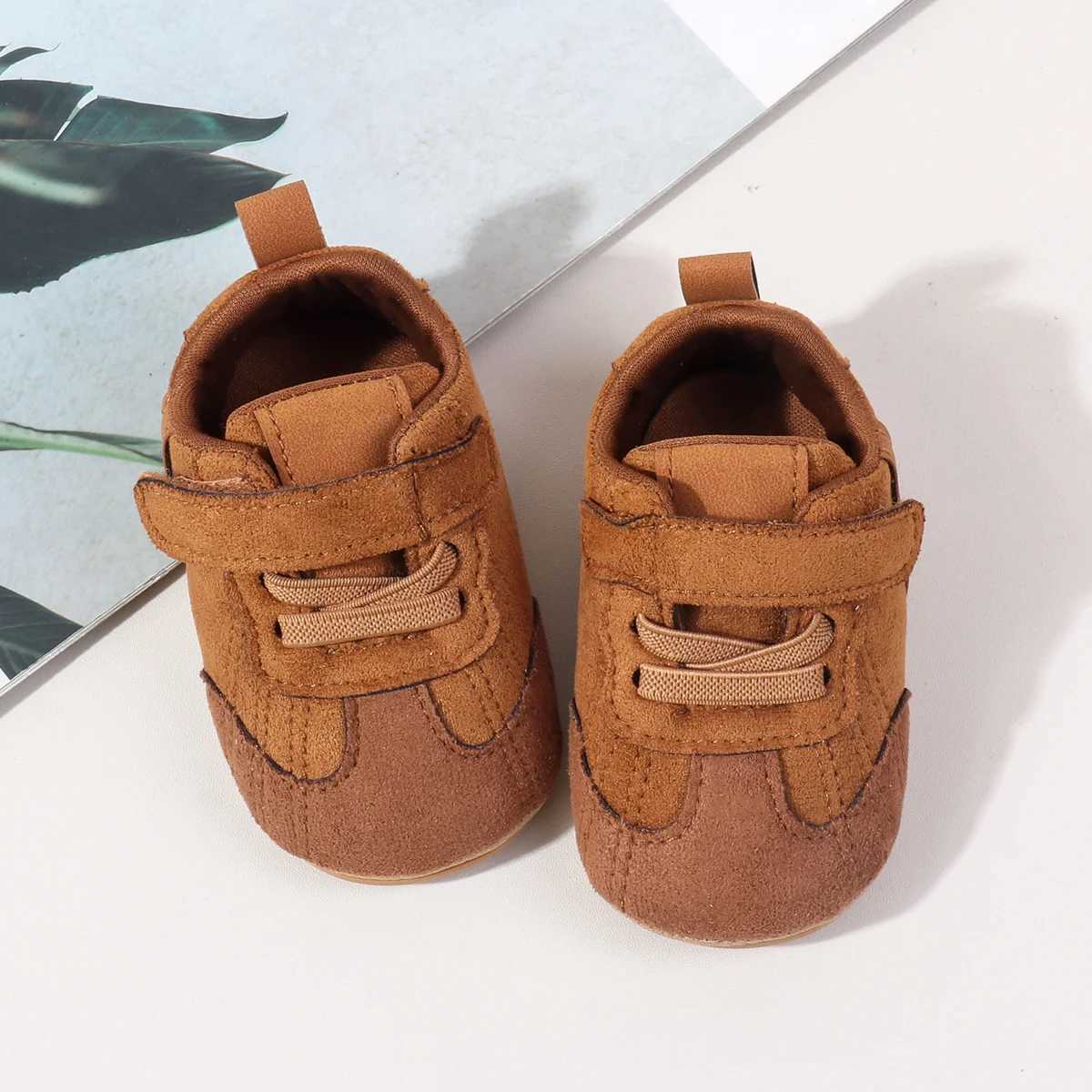 Spring And Autumn Baby First Walking Indoor Outdoor Toddler Shoes With High Quality PU Leather And Soft TPR Sole For 018M C251008