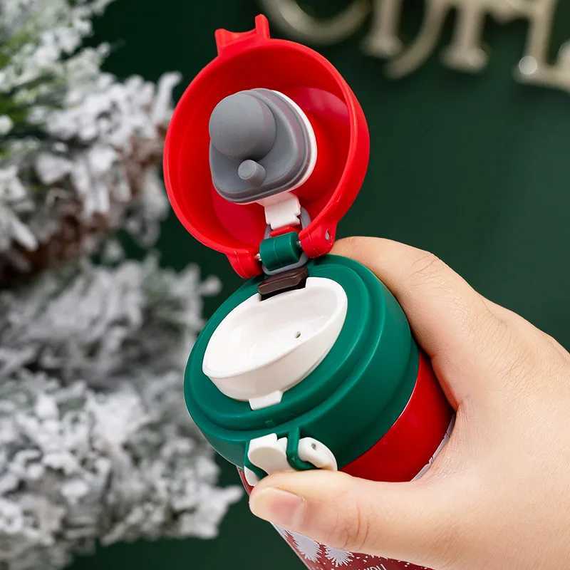 350ml450ml Christmas Thermos Cup Vacuum Flask 304 Stainless Steel Water Bottle Portable Insulated Thermal Mug Christmas Gift C251008