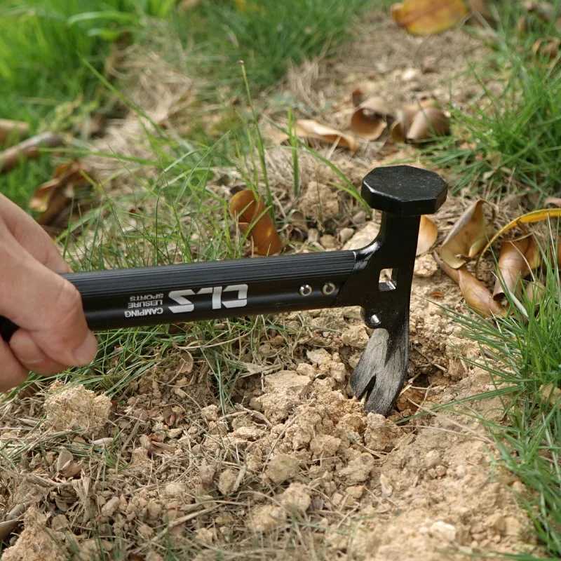 CLS Outdoor Tools Mini Tent Hammer Multi Functional Stainless Steel Aluminum Alloy Handle Camping Skyline Hammer Small Hammer J251121