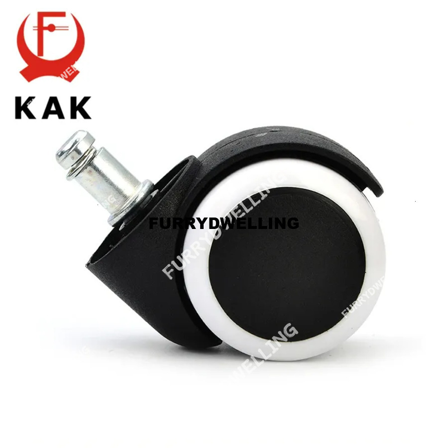 5Pcs KAK 2 Inch Universal Office Caster Replacement 50Kg Household Chair Wheel Dwe74 Rubber Safe Roller Furniture Hardware