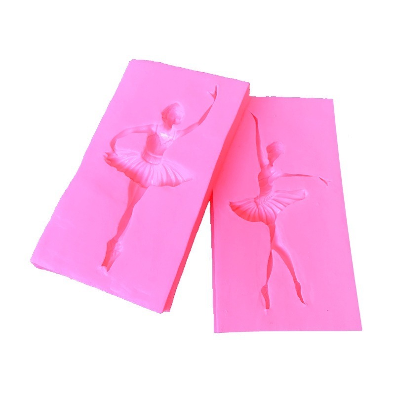 Little Swan Ballet Girl Silicone Fondant Cake Mold Chocolate Mold Soap Mold Baking Tool Decoration