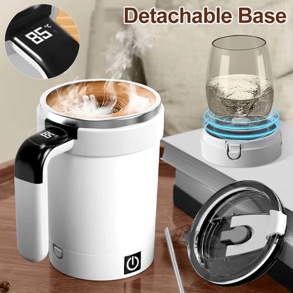 Detachable Automatic Mixing Coffee Cup Intelligent Temperature Measuring Rechargeable Mug Suitable for OfficeKitchenTravel C251008