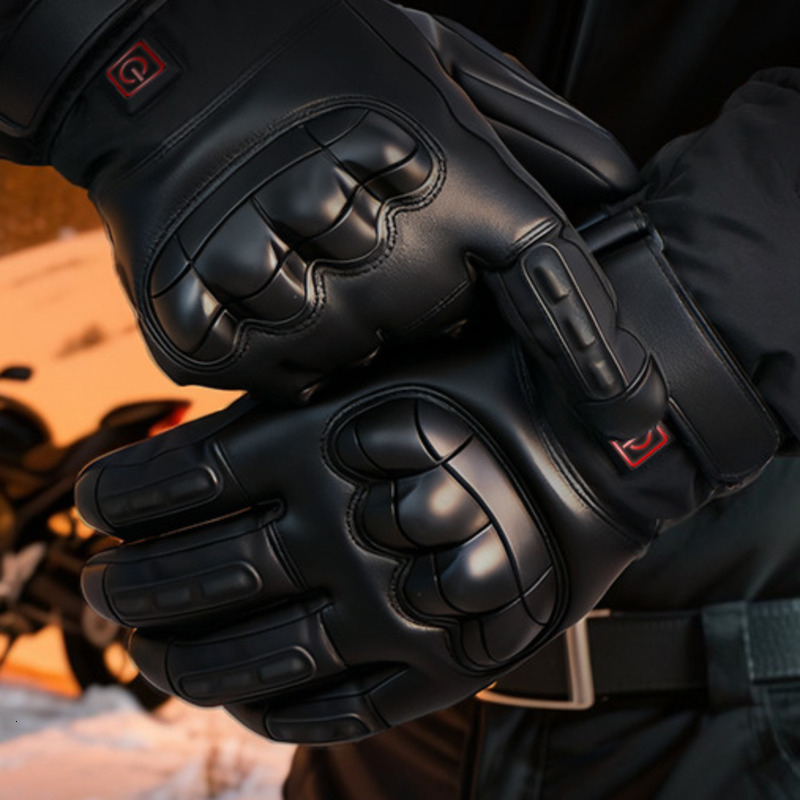 Winter Heated Gloves With Battery Case Skiing Outdoor Non-slip Electric Heated Gloves Waterproof Gloves Touch Screen Motorcycl 250819
