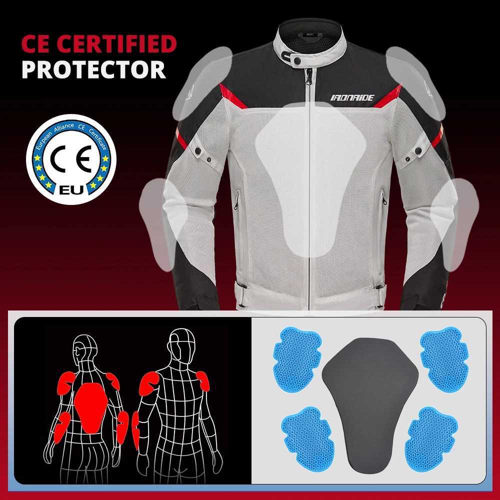 Summer Motorcycle Jacket Men Mesh Breathable Moto Jacket RidingOutdoor Rider Riding Pants Wear Detachable Clothing J251008