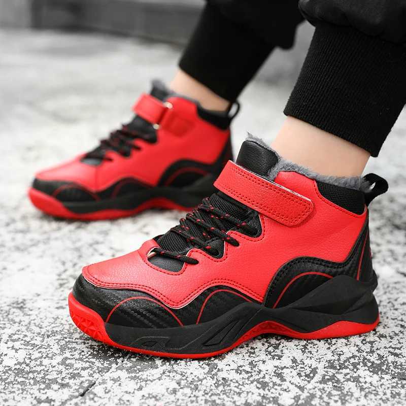 Winter Kids Sneakers for Sport Fashion Breathable Children Warm Plush Casual Boys Girls Tenis Shoes C251008 XJ260303