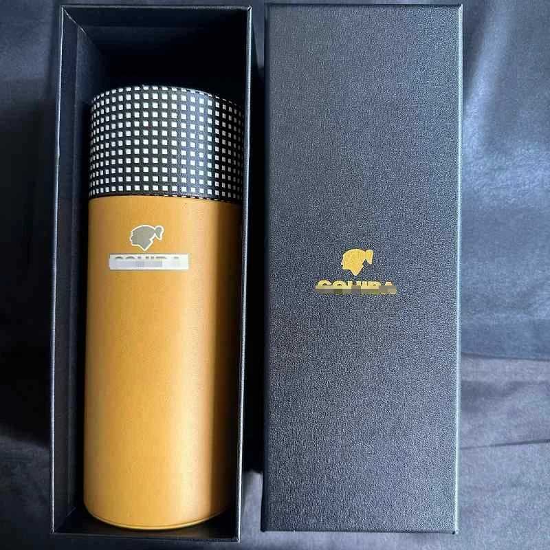 Leather Travel Humidor Cigar Box Cedar Wood Portable Cigar Case Humidifier Hygrometer Box Cigar Accessories Fit 5 Cigars 17 Y251008