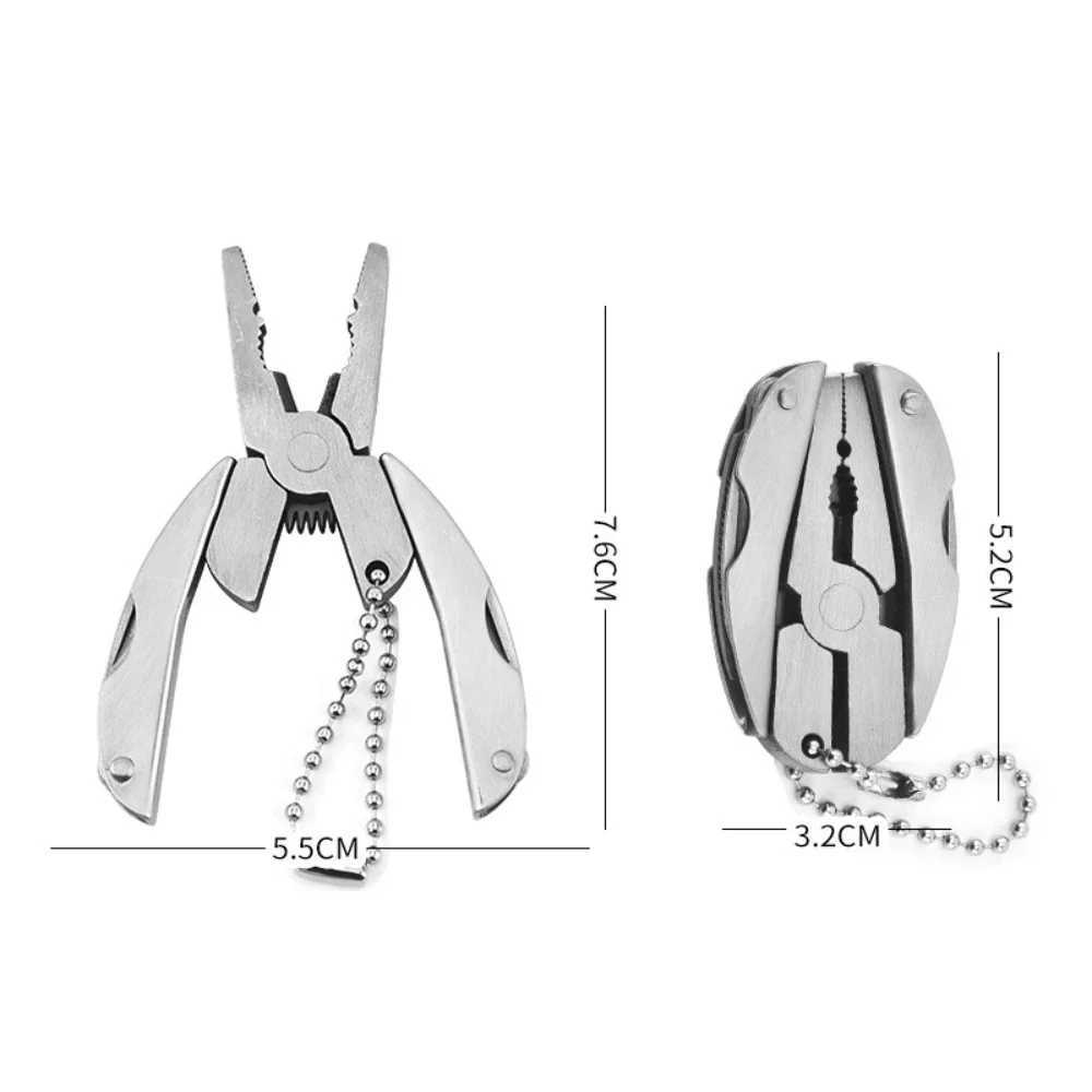 Mini Multifunctional Pliers Portable Stainless Steel Folding Tool Emergency Equipment Outdoor Camping Combination Tool Kit J251121