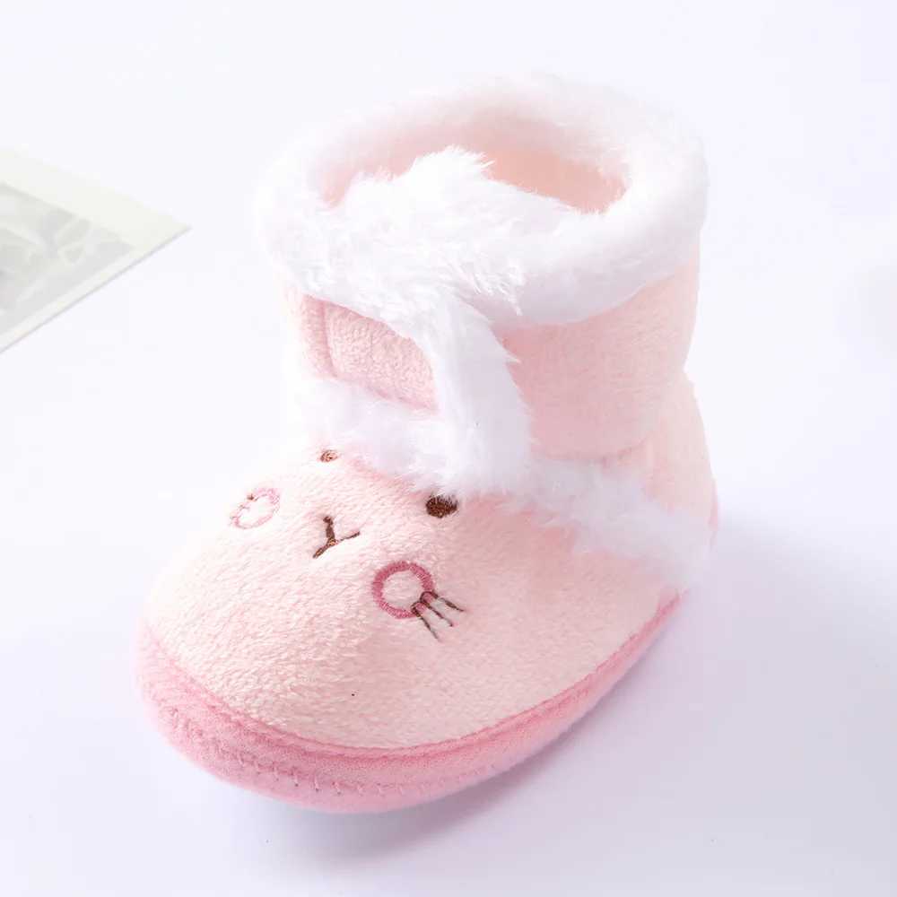 Infant Toddler Baby First Walkers Winter Thick Warm Newborn Shoes For Girls Boys Soft Fashion Bear Baby Boy Girl Shoes 09Month C251008