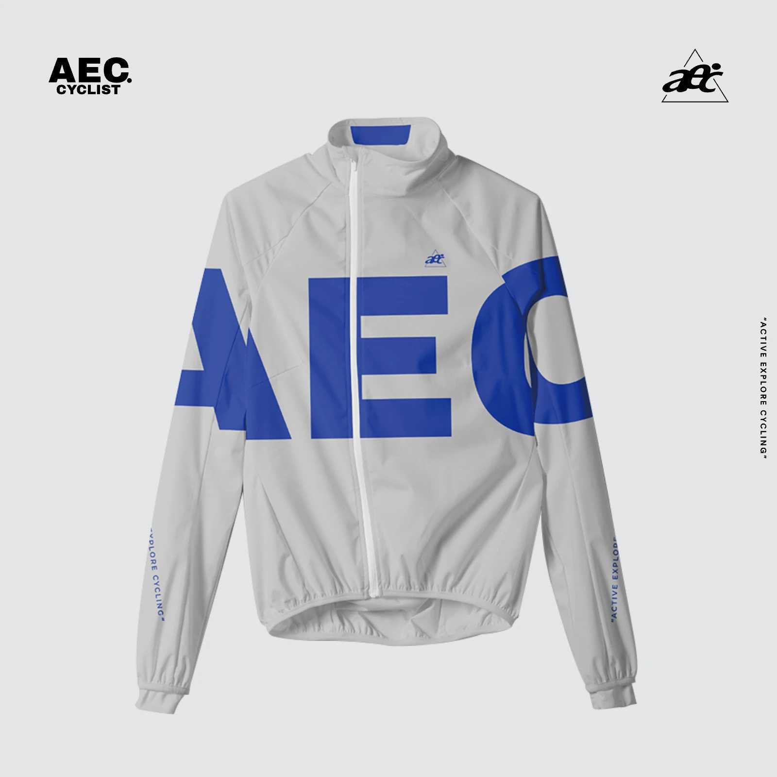 aec Mens Cycling Windbreaker Windproof Warm Jacket Autumn Winter Long Sleeve Top for Road Mountain Bikes Jingsu Series J251008