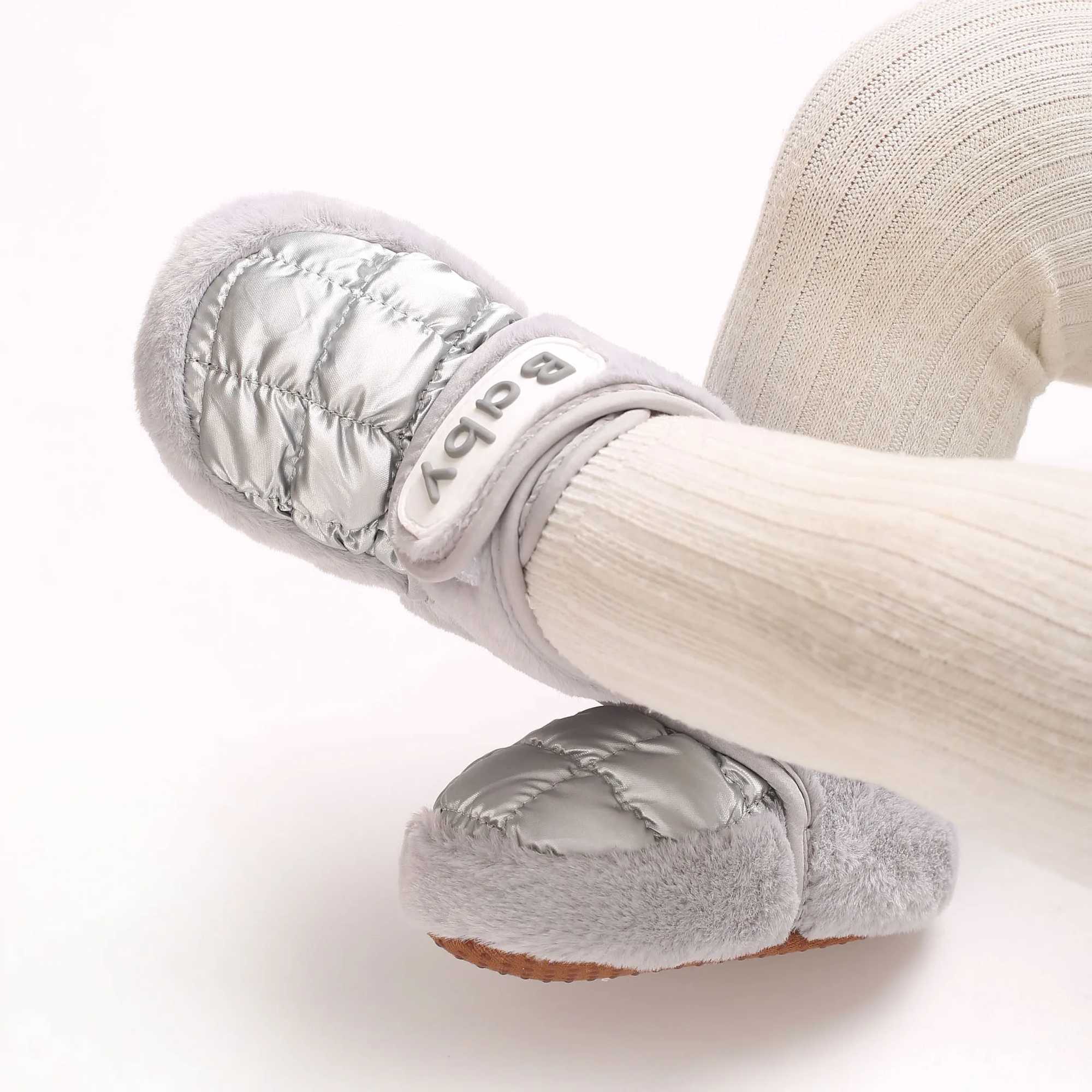 Autumn and Winter Plush Thick Baby Shoes Baby Warm Shoes and For 612 Months Soft Soled Walking Shoes Anti Slip Shoes C251008