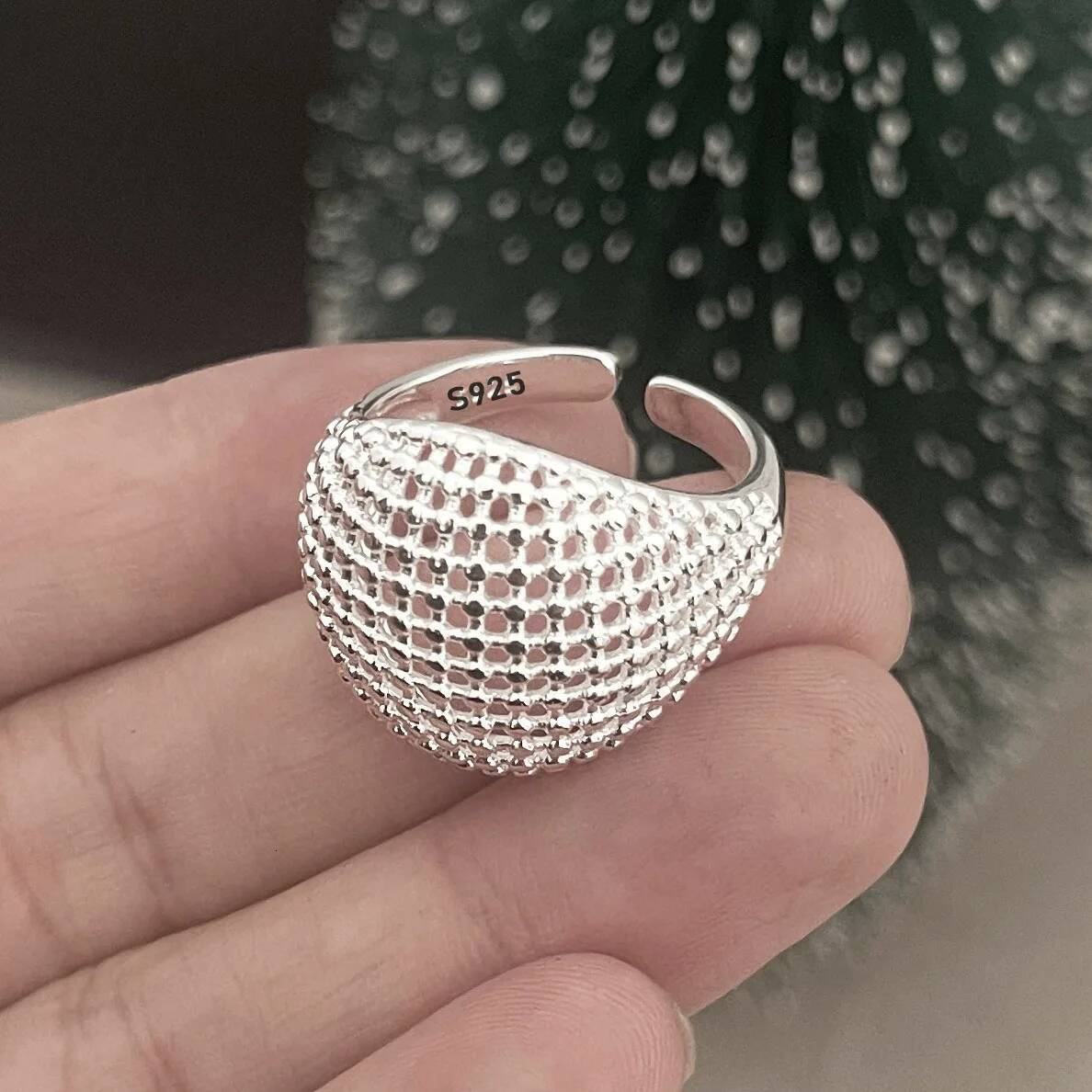 925 Sterling Silver Rings for Women Men Couple Minimalist Handmade Simple Ball Ring Party Jewelry Gift for girl