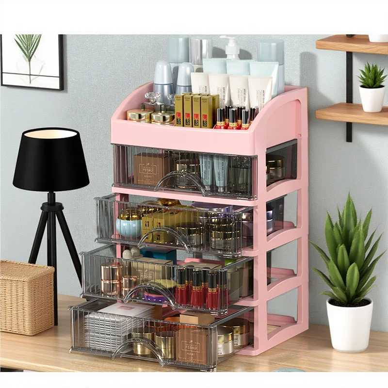 Fashionable multifunctional cosmetic storage box hand drawer partitioning box home desktop skin care products makeup C251008