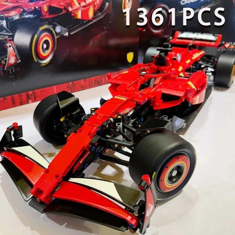 18 F1 Formula 42206 42207 Technical Racing Car Mechanical SF24 Boy Building Blocks Decoration Ornament Toy Party Gift H260509