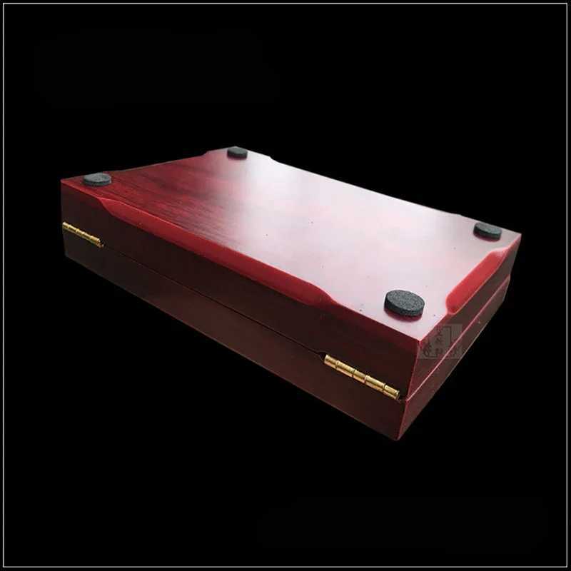 Red Wood Style 2 Coins Display Box Case for Slab Certified Coins Storage Boxes Jewelry Box Home Storage Organization C251008