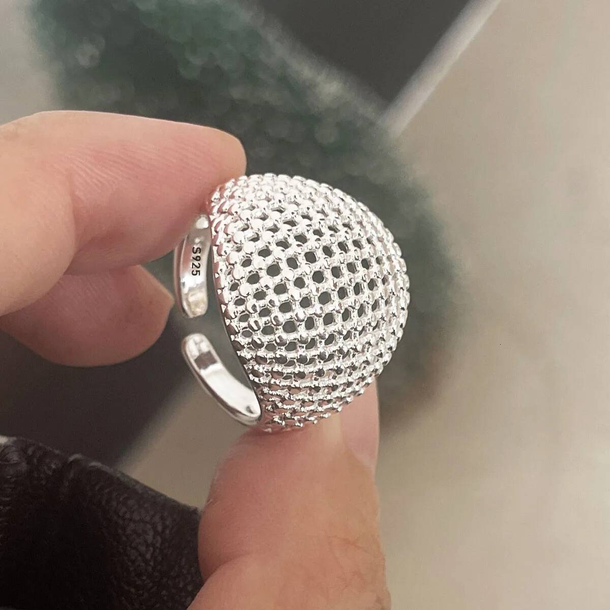 925 Sterling Silver Rings for Women Men Couple Minimalist Handmade Simple Ball Ring Party Jewelry Gift for girl